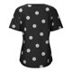 thumbnail image 5 of Gibobby Blusa Sexy Cuello en V Blusa informal suelta lunares para mujer, camiseta manga corta con cuello en V estampada(Negro,CH), 5 of 5