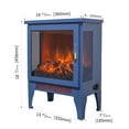 thumbnail image 2 of DEALTOPS 14.2" Electric Fireplace Stove Heater, 3D Flame, Portable Space Heater with Dual Heat Settings, Blue, 2 of 8
