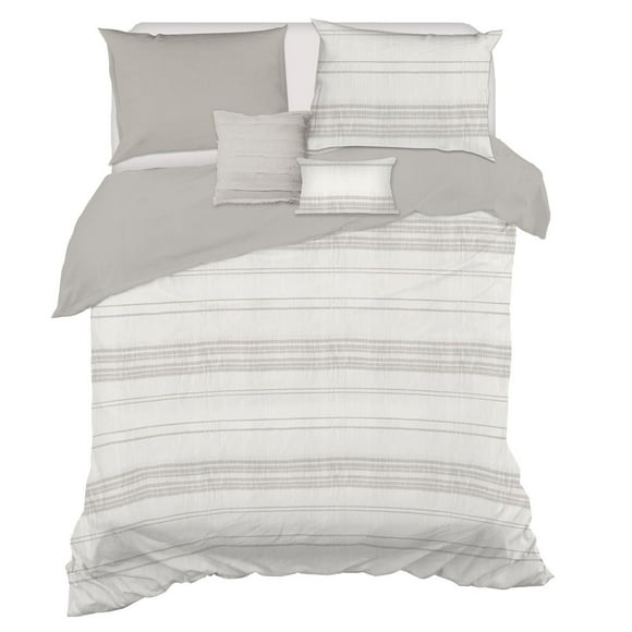 Safdie & Co. Clipped Jacquard Comforter Set 5PC - Linden Double Queen