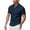 A Navy, variant on Oversized Short Sleeve Style Man Solid Color Casual Ventilate Loose Buttons Lapel Pockets Short Sleeve Wine M