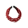 thumbnail image 3 of Unique Bargains 1 Pc Hairband Velvet Pearl Knot Hair Accessories for Women Red, 3 of 4