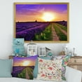 thumbnail image 3 of Designart 'Lavender Field At Sunrise II' Farmhouse Framed Art Print, 3 of 4