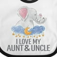 thumbnail image 4 of Inktastic I Love My Aunt and Cute Uncle Elephants in Night Sky Boys or Girls Baby Bib, 4 of 4