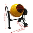 thumbnail image 6 of 180L Cement Mixer Concrete Mortar Machine Electric Mobile Concrete Mixer, 6 of 17
