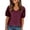Wine, variant on Laqbezok Women V-Neck Sequin Sparkly Velvet Short Puff Sleeve Party Top Fashion Sparkle Outfit