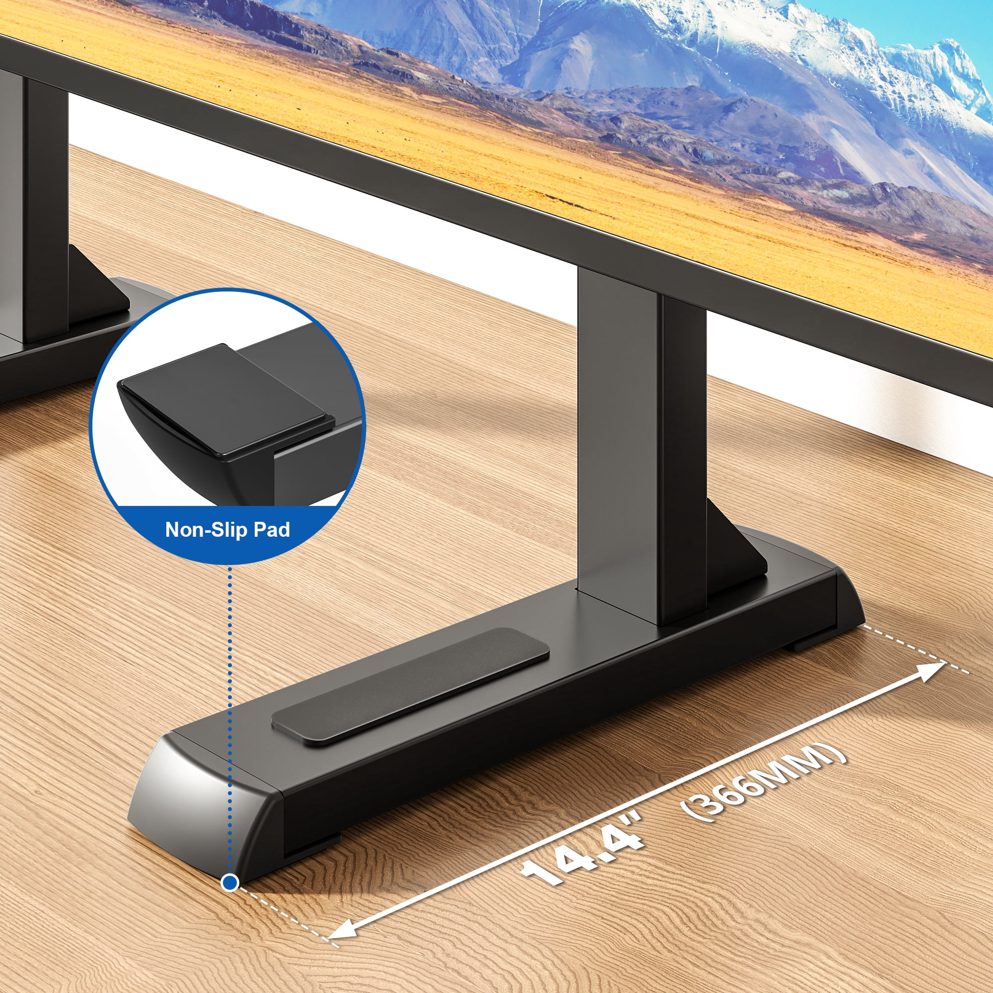 TAVR Furniture Table Top TV Stand Universal Base Height Adjustable for Most 37 to 86 inch LCD LED TVs