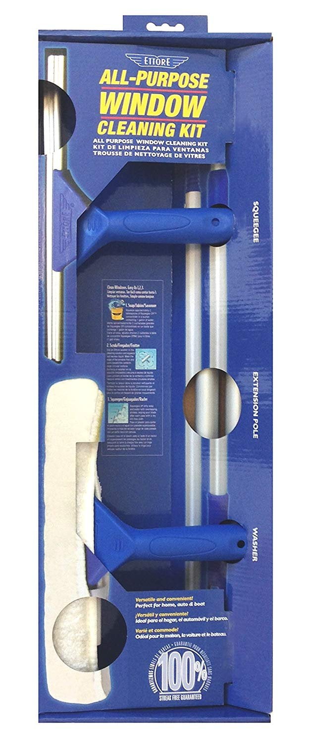 Ettore 65000 Professional Window Cleaning Kit 12 Squeegee and 10-Inch ProGrip 1 