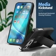 thumbnail image 2 of Encased DuraClip Holster Designed for iPhone 14 Pro Max Case with Belt Clip and Kickstand (Matte Black), 2 of 3