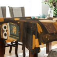 BZSMCE Square Tablecloth Owl Reading Pattern Pattern Tableclothes ...