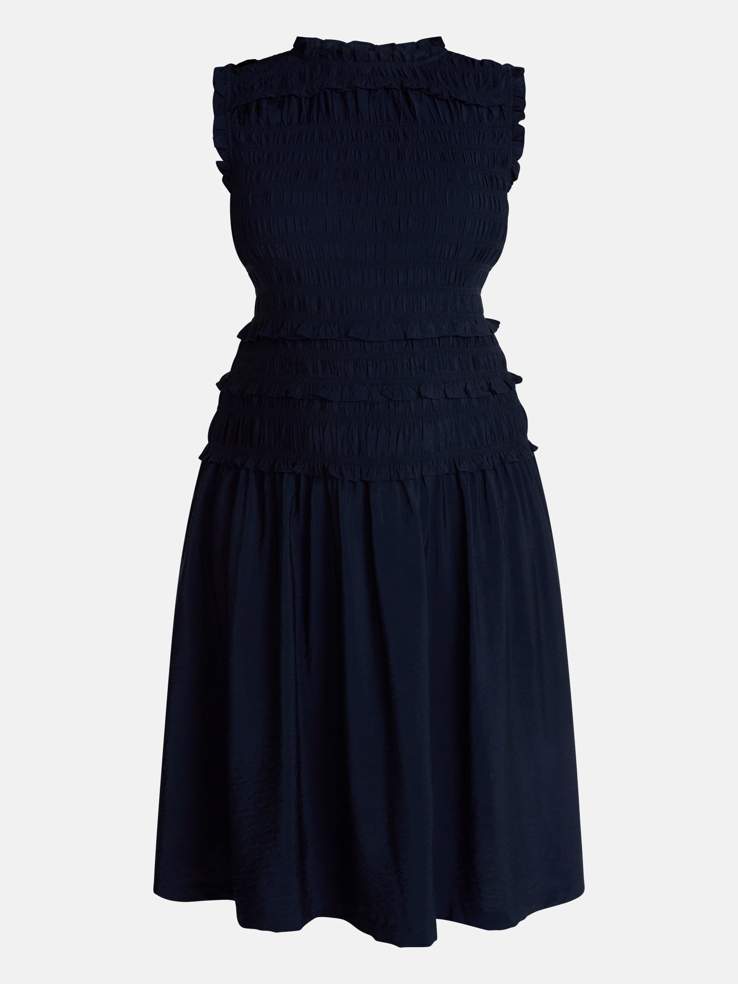 Terra & Sky Women's Plus Smocked Sleeveless Midi Dress, Sizes 0X-4X