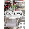 thumbnail image 5 of Outdoor Tablecloth with Umbrella Hole for Patio/Picnic/Party/Camping, Laundry Waterproof Table Cloth Round Cover Washable, Black Words Funny Wash Dry Fold Minimalist (Dia 54"), 5 of 8