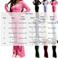 thumbnail image 4 of 2 Piece Women's Velvet Tracksuit Set, Fall Casual Long Sleeve Zip-Up Crop Hoodies & Flared Pants Workout Outfit, S-XXL, 4 of 7