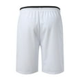 thumbnail image 4 of Aayomet Mens Running Shorts Tethered Color Matching Five Point Sports Beach Shorts (White, M), 4 of 4