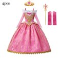 thumbnail image 3 of Disney-disfraz de sirena con lazo trasero para niña, vestido de princesa para fiesta de cumpleaños, Cosplay de Ariel, Aurora, 3 of 5