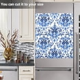 thumbnail image 4 of Dailycode Dishwasher Magnet Cover Magnetic Fridge Door Cover Home Kitchen Decor, Indigo Ornate Floral, 23"x 26", 4 of 6