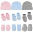 thumbnail image 2 of Conjunto de guantes antiarañazos para recién nacido, gorro para bebé, calcetines, gorros, accesorios de fotografía, accesorio infantil, 2 of 4