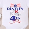 thumbnail image 4 of CAICJ98 Baby Boy Romper 4th of July Outfits USA Flag One-piece Jumpsuit Shorts Infant Newborn Independence Day Clothes (Dark Blue,3-6 Months), 4 of 4