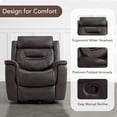 thumbnail image 3 of Spruce & Spring360° Swivel Manual Recliner with Glider Motion for Living Room, Dark Brown, 3 of 12