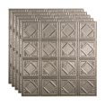 thumbnail image 1 of FASÄDE Traditional 4 Decorative Vinyl 2ft x 2ft Lay in Ceiling Panel in Galvanized Steel (5 Pack), 1 of 5