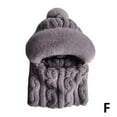 thumbnail image 6 of One Piece Thermal Knitted Hats Neck Warm Cycling Windproof Plush Fluffy Beani, 6 of 7
