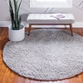 thumbnail image 1 of Unique Loom 3153321 2 x 2 ft. Davos Shag Round Rug, Sterling, 1 of 1