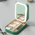 thumbnail image 1 of Makeup Bag With Led Mirror, Portable Makeup Storage Bag With Makeup Brushes Storage Organizer for Travel, 1 of 5