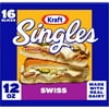 Kraft Singles Swiss Cheese Slices, 16 Ct Pk
