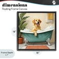 thumbnail image 4 of Stupell Industries Cottage Bubble Bath Labrador Dog Black Floating Frame Canvas Art, 18 x 18, by Kim Allen, 4 of 8