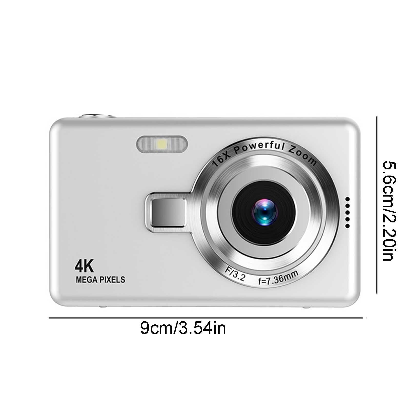 48MP Digital Camera, HD 1080P Camera Digital Point and Shoot Cameras with 16X Zoom Anti Shake, 2.4 Inch LCD Screen, Compact Small Camera for Girls