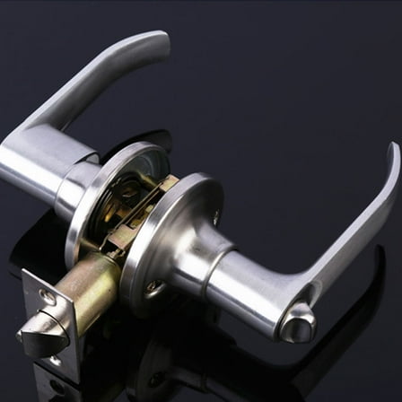 MERRYHAPY 1 Set Silver Spherical Door Handle with Key for Bathrooms and Bedrooms