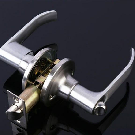 MERRYHAPY 1 Set Silver Spherical Door Handle with Key for Bathrooms and Bedrooms