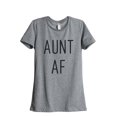 thumbnail image 1 of Thread Tank Aunt AF Women's Fashion Relaxed Crewneck T-Shirt Tee Heather Grey X-Large, 1 of 5