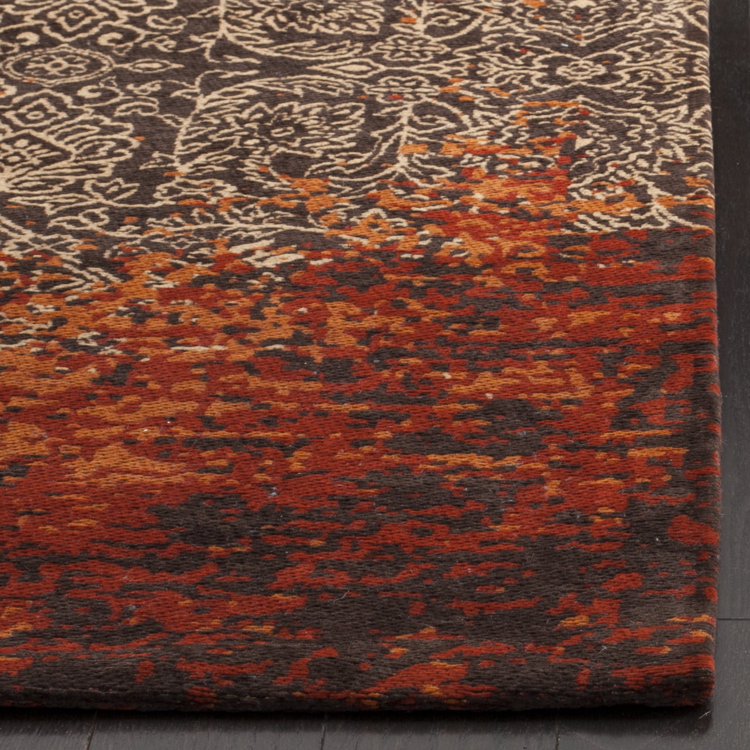 SAFAVIEH Classic Vintage Adelaide Abstract Runner Rug, Rust/Brown, 2'3" x 8'