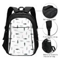 thumbnail image 3 of Balery Cute Shark Mochila con carga USB para hombre y mujer - Mochila impermeable y antirrobo para portátil con puerto USB para viajes, trabajo, estudios y universidad, 3 of 7