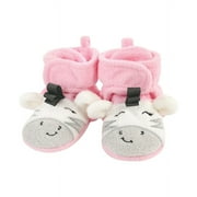 Hudson Baby Infant Girl Cozy Fleece Booties, Elephant Zebra, 6-12 Months