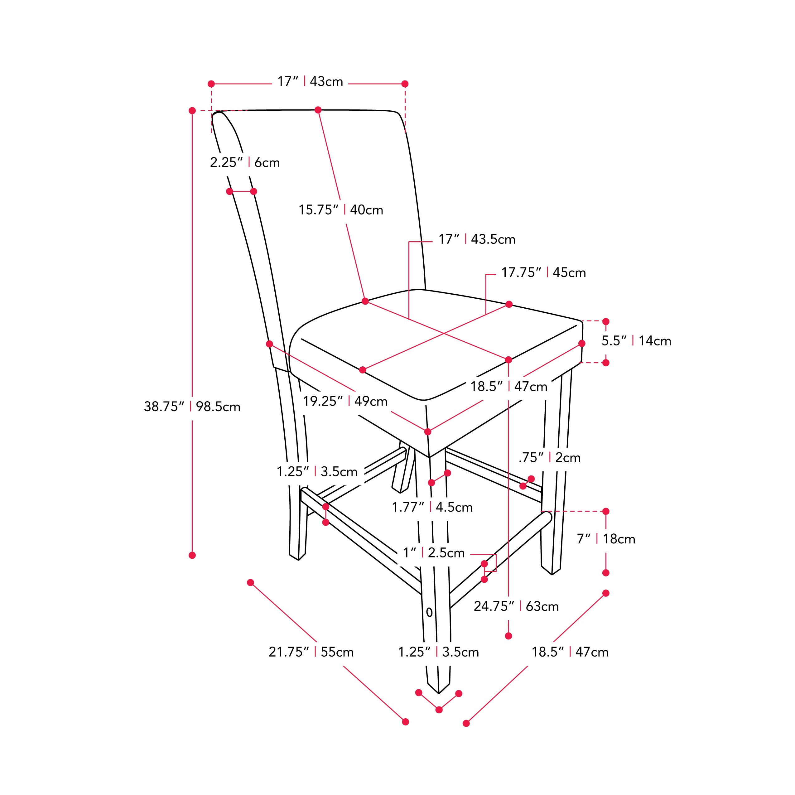 Tabouret de bar d'intérieur CorLiving Laura, revêtu de tissu, hauteur comptoir, pieds en bois et repose-pieds en métal, gris foncé (vendu à l'unité)