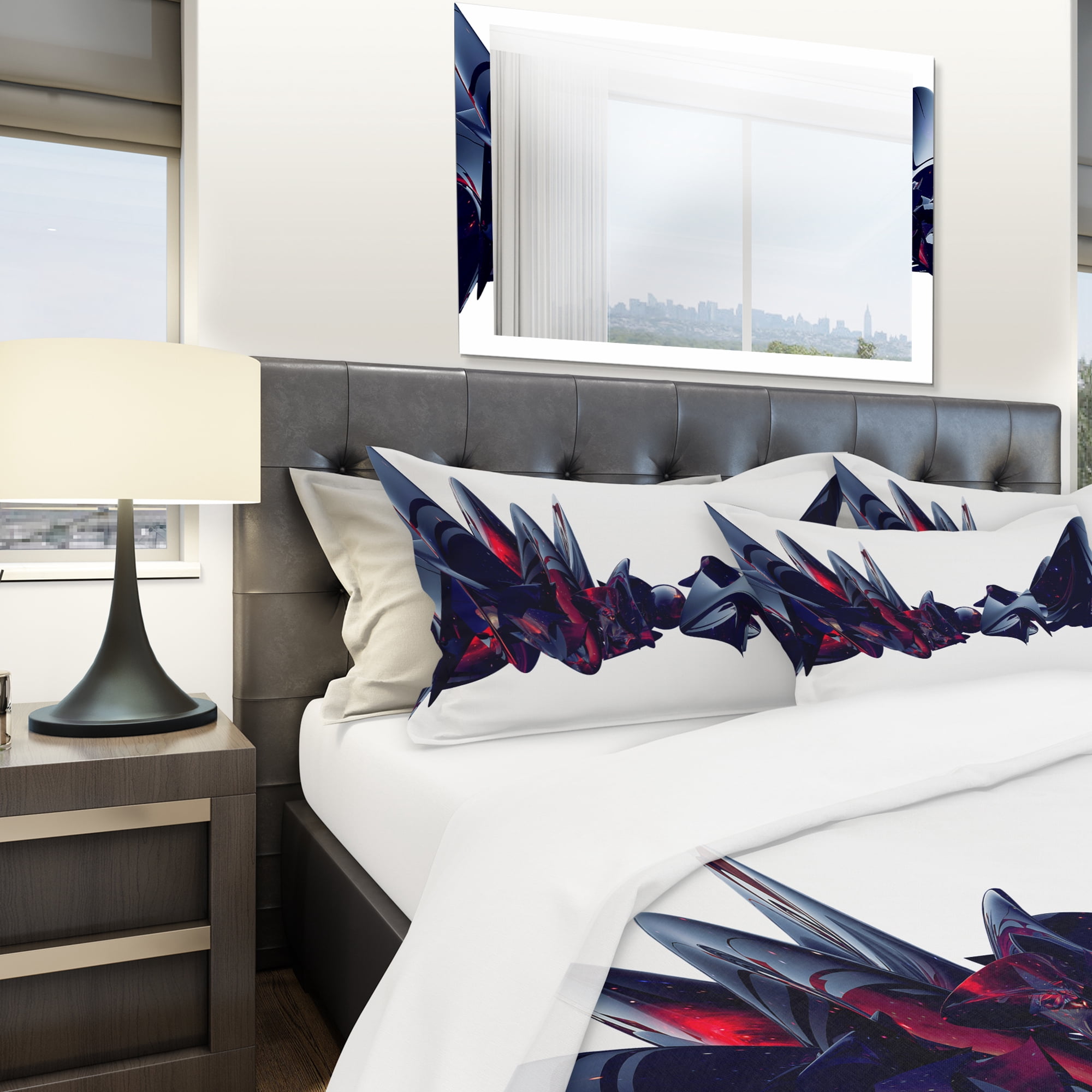Designart 'Nice To Meet You' Modern & Contemporary Duvet Cover Set