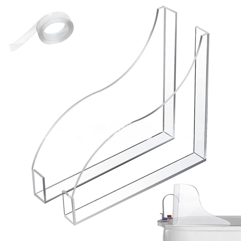 Erty Shower Guard 1 Pair Large Shower Guard Transparent Bathtub Edge