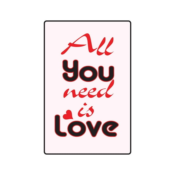 All You Need Is Love novelty sticker | Indoor/Outdoor | Funny Home Décor for Garages, Living Rooms, Bedroom, Offices | SignMission Love Relationship Family Gift Decal Wall Plaque