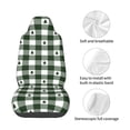 thumbnail image 4 of Wukai Green White Christmas Tree Lumberjack Plaid Full Set Car Seat Covers with Soft Padding Universal Auto Front Seats Protector and Cushion Mat, 4 of 5