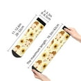 thumbnail image 5 of Bingfone Watercolor Bee Honey Honeycomb Bee Design Patterned Men'S Women'S Casual Cotton Socks, 5 of 9
