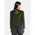 thumbnail image 3 of Time and Tru Women's Tie Back Corduroy Top with Long Sleeves, Sizes XS-XXXL, 3 of 5