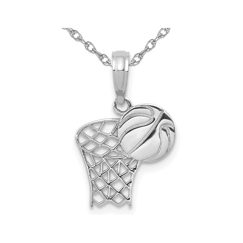 Gold chain with basketball charm best sale