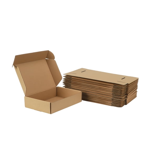 50 pack 9x6x2 inch Shipping Boxes – Recyclable Brown Corrugated Cardboard Mailers for Small Gift & Business