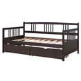 thumbnail image 4 of MODERNLUXE Twin Size Wood Daybed with 2 Storage Drawers for Living Room, Bedroom,Espresso, 4 of 8