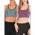 thumbnail image 1 of YouLoveIt Women Sports Bra, 2 pack Women Ladies Sports Bra Crop Tops Sexy Beauty Back Sports Bra Workout Sports Bras Cross Back Padded Sports Bras Yoga Bra with Removable Cups, 1 of 7