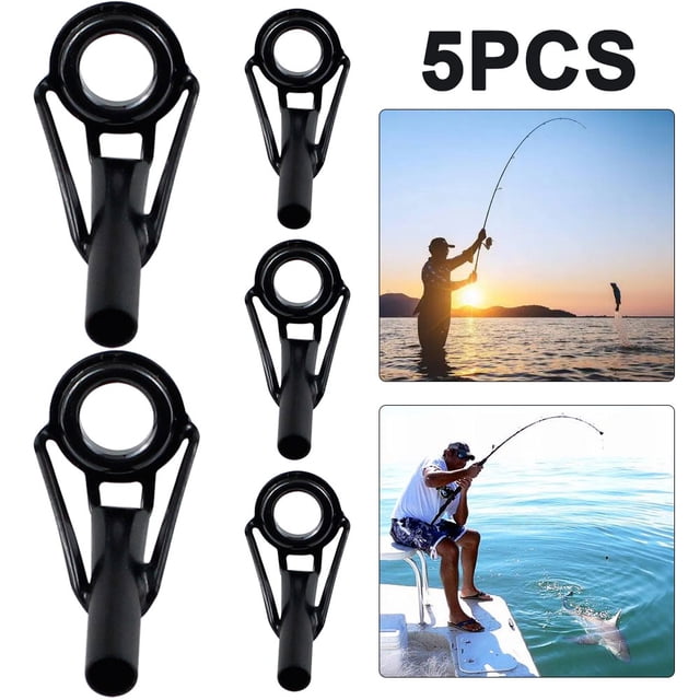 200 Uds Caña Pescar Guías Línea Ojos Punta Anillo Superior Círculo Kit Aparejos Pesca