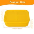 thumbnail image 3 of Silicone Bento Box with 3 Removable Compartments Portable Silicone Lunch Box Leakproof Bento Snack Box Food Grade Bento Lunch Box Dishwasher Safe for Kids Office School, 3 of 9