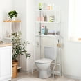 thumbnail image 5 of 3-Tier White Wooden Toilet Shelf Organizer Toilet Storage Shelf, 5 of 6