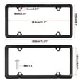 thumbnail image 3 of Unique Bargains 2 Pcs Car License Plate Frame Rhinestone Holder Universal 4 Holes,Black, 3 of 7
